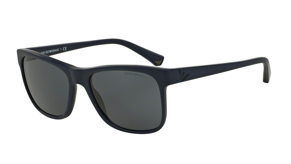 Armani EA4002 Progressive Prescription Sunglasses EA4002-536887-55 - Lens Diameter 55 mm, Frame Color Matte Blue
