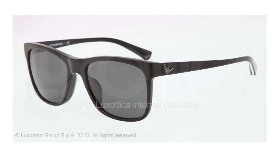 Armani EA4002F Single Vision Prescription Sunglasses EA4002F-501787-55 - Lens Diameter 55 mm, Frame Color Black