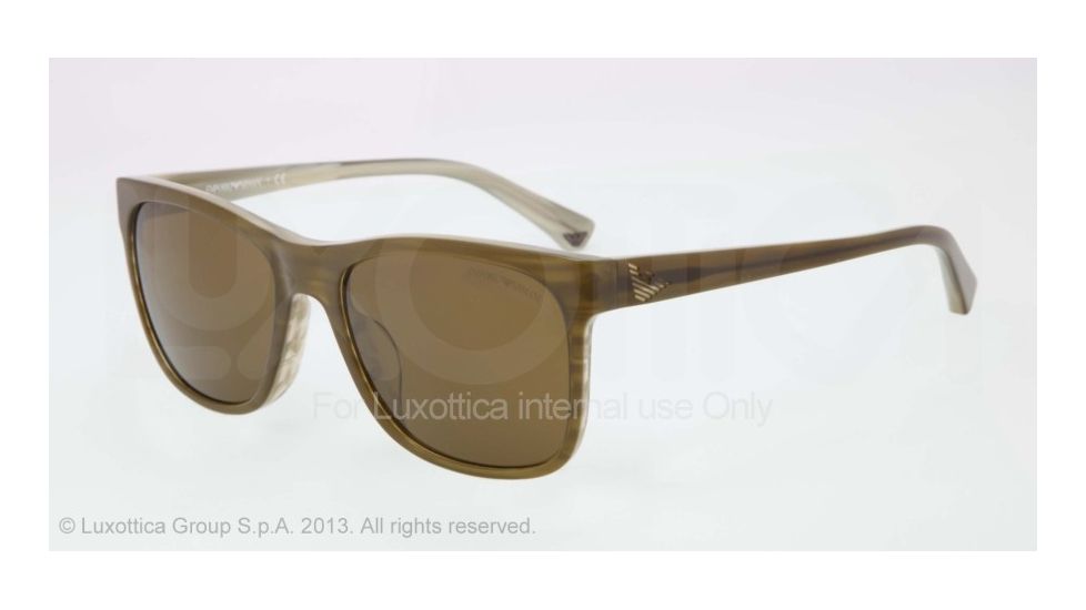 Armani EA4002F Single Vision Prescription Sunglasses EA4002F-505773-55 - Lens Diameter 55 mm, Frame Color Olive Green/variegated Green