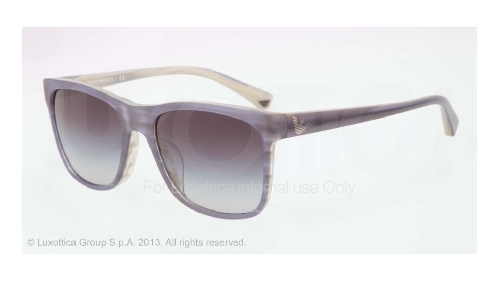 Armani EA4002F Single Vision Prescription Sunglasses EA4002F-50628G-55 - Lens Diameter 55 mm, Frame Color Gray/striped Gray