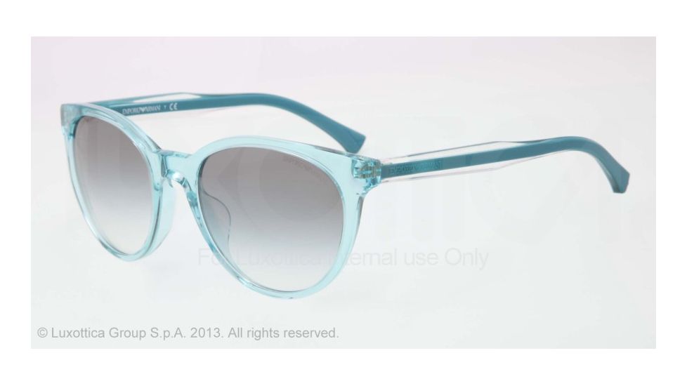 Armani EA4003F Progressive Prescription Sunglasses EA4003F-50688E-55 - Lens Diameter 55 mm, Frame Color Aqua Green Transp