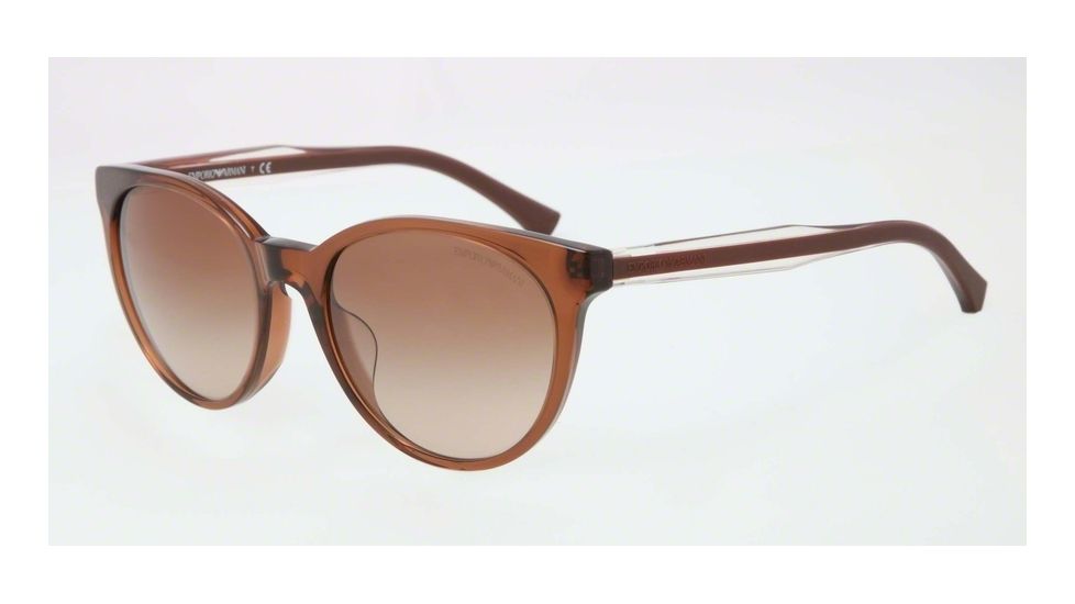 Armani EA4003F Progressive Prescription Sunglasses EA4003F-506913-55 - Lens Diameter 55 mm, Frame Color Brown Transp