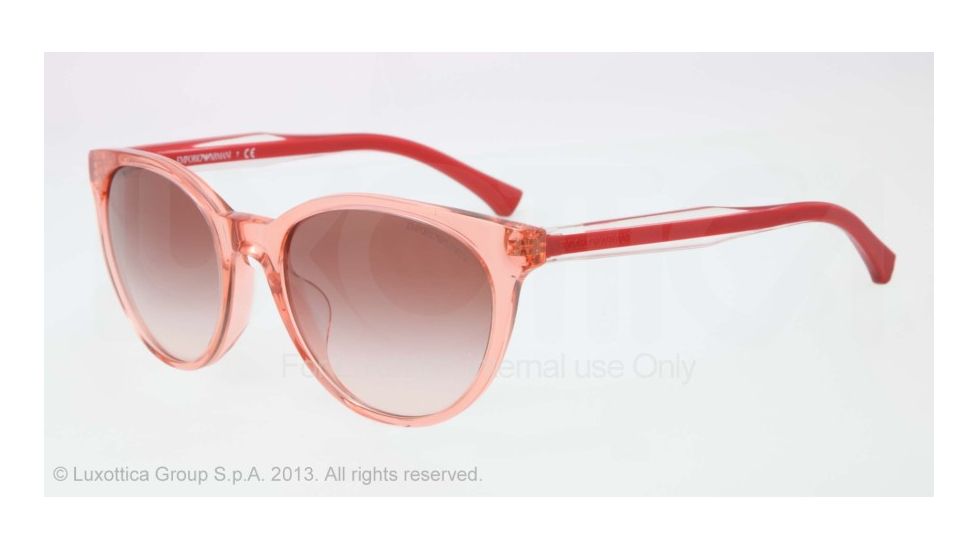 Armani EA4003F Progressive Prescription Sunglasses EA4003F-507013-55 - Lens Diameter 55 mm, Frame Color Peach Transp