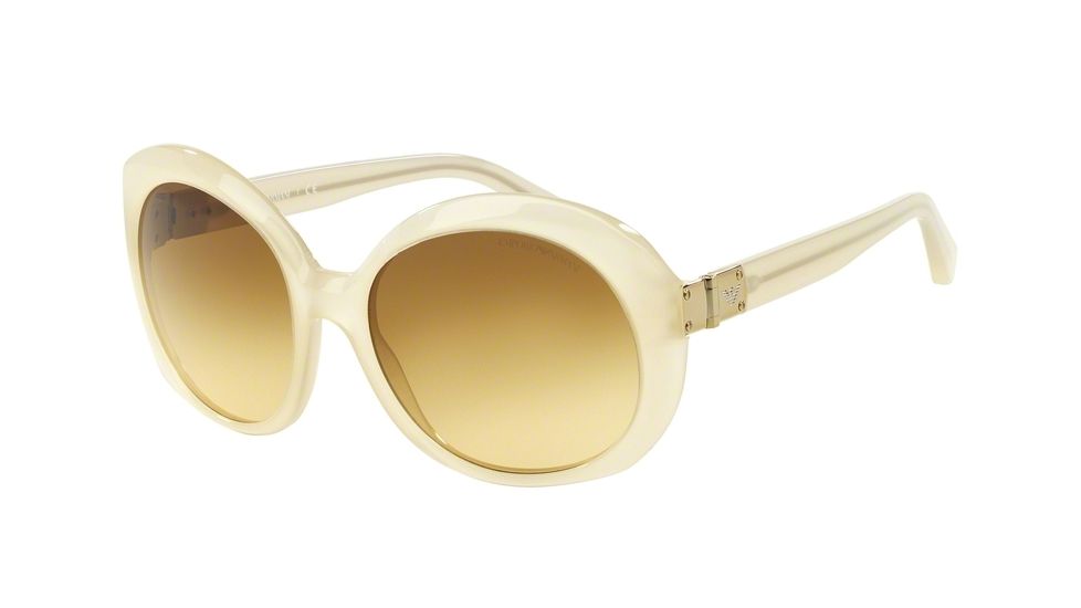 Armani EA4009 Single Vision Prescription Sunglasses EA4009-50822L-56 - Lens Diameter 56 mm, Frame Color Opal Beige