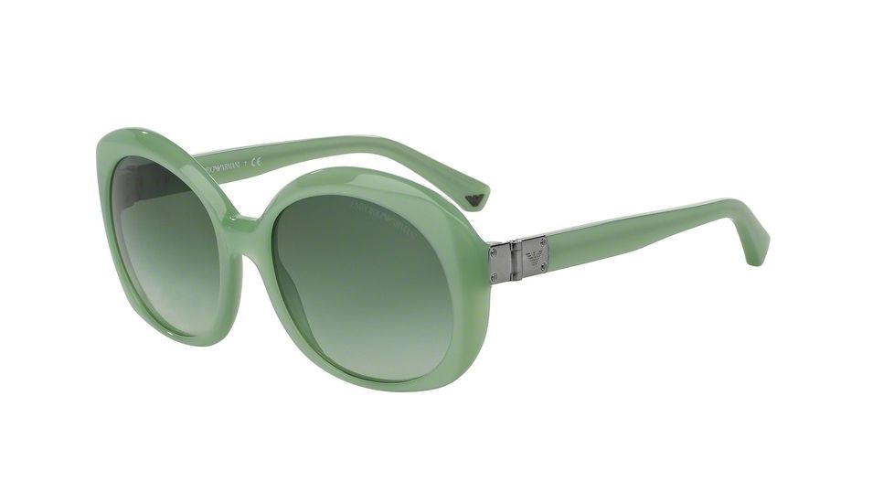 Armani EA4009 Single Vision Prescription Sunglasses EA4009-50858E-56 - Lens Diameter 56 mm, Frame Color Opal Aqua Green