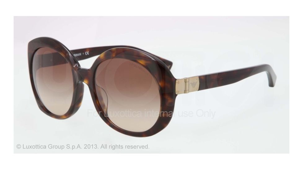 Armani EA4009F Single Vision Prescription Sunglasses EA4009F-502613-56 - Lens Diameter 56 mm, Frame Color Dark Havana