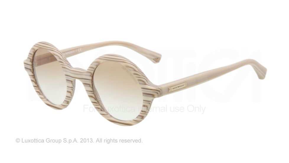 Armani EA4011 Single Vision Prescription Sunglasses EA4011-509413-45 - Lens Diameter 45 mm, Frame Color Wood Matte White