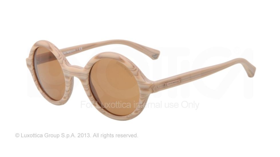 Armani EA4011 Single Vision Prescription Sunglasses EA4011-509573-45 - Lens Diameter 45 mm, Frame Color Wood Matte Beige