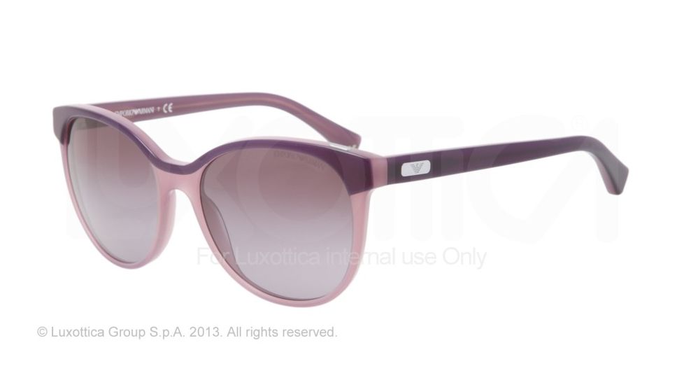 Armani EA4016 Progressive Prescription Sunglasses EA4016-51118H-56 - Lens Diameter 56 mm, Frame Color Lilac/violet
