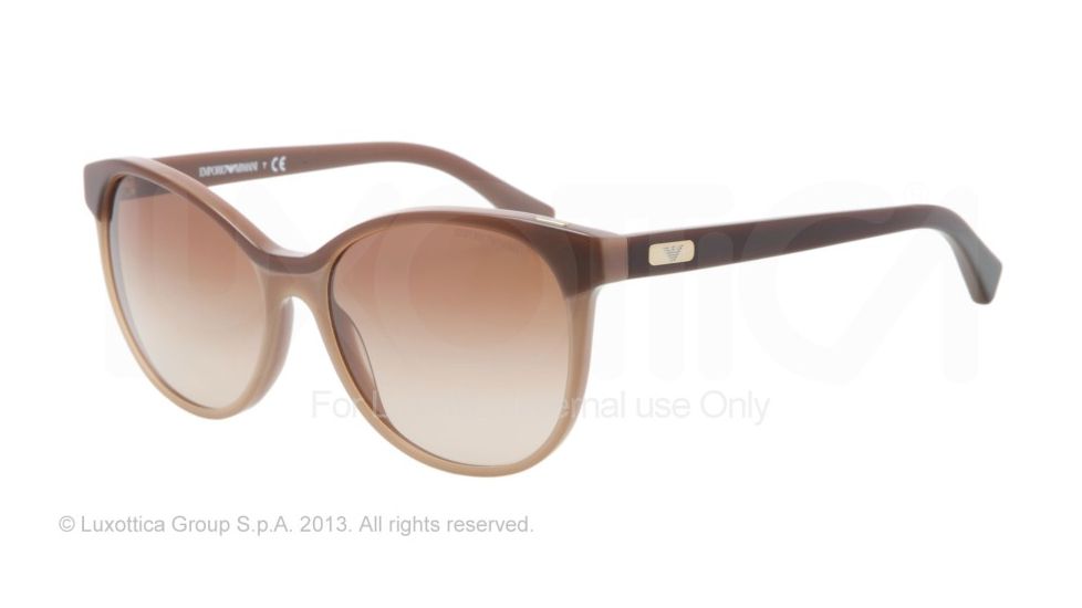 Armani EA4016 Progressive Prescription Sunglasses EA4016-511213-56 - Lens Diameter 56 mm, Frame Color Beige/brown