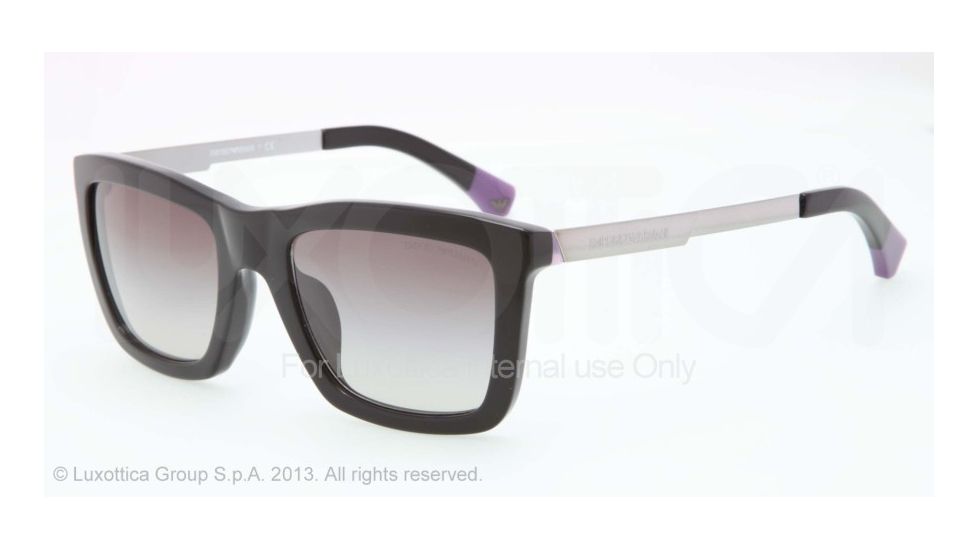 Armani EA4017F Progressive Prescription Sunglasses EA4017F-501711-53 - Lens Diameter 53 mm, Frame Color Black/violet