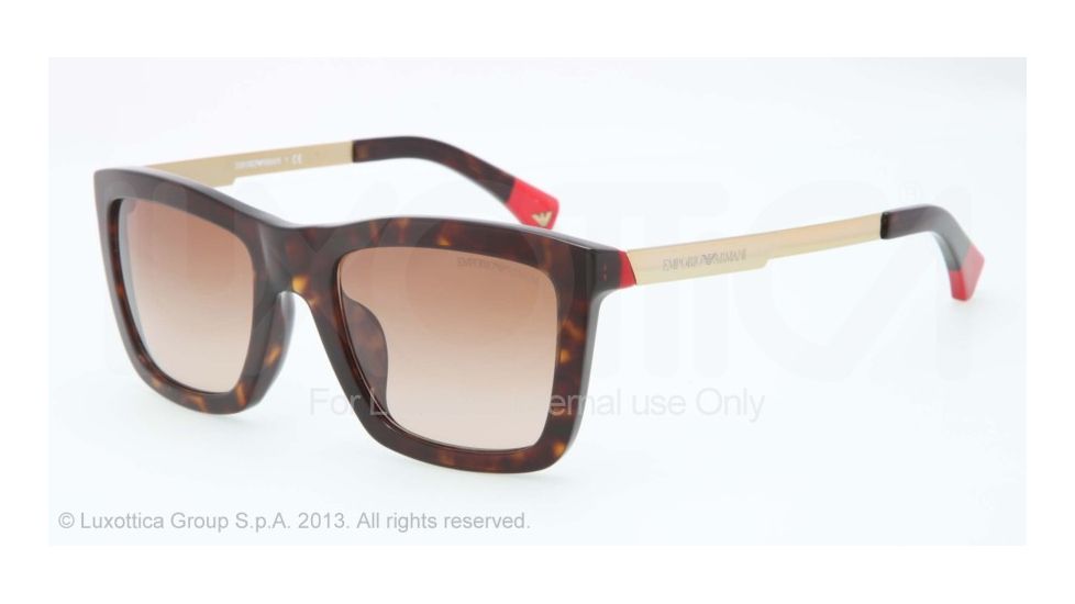 Armani EA4017F Progressive Prescription Sunglasses EA4017F-502613-53 - Lens Diameter 53 mm, Frame Color Havana/Red