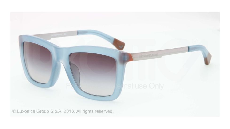 Armani EA4017F Progressive Prescription Sunglasses EA4017F-51278G-53 - Lens Diameter 53 mm, Frame Color Opal Green/brown