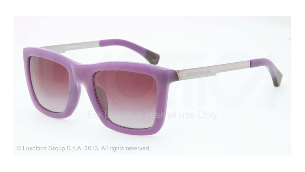 Armani EA4017F Progressive Prescription Sunglasses EA4017F-51284Q-53 - Lens Diameter 53 mm, Frame Color Opal Violet/brown