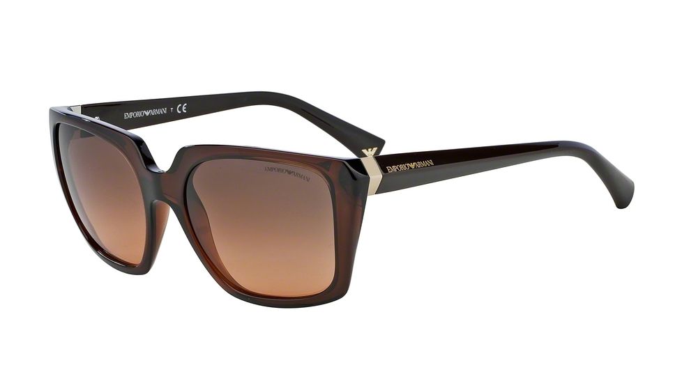 Armani EA4026 Bifocal Prescription Sunglasses EA4026-519818-56 - Lens Diameter 56 mm, Frame Color Transparent Brown