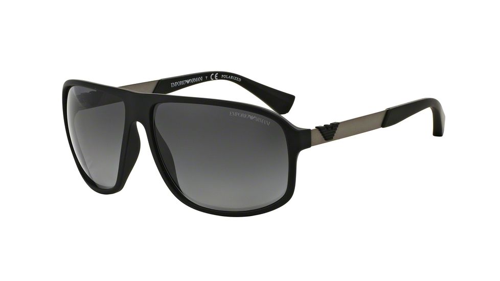 Armani EA4029 Bifocal Prescription Sunglasses EA4029-5063T3-64 - Lens Diameter 64 mm, Frame Color Black Rubber