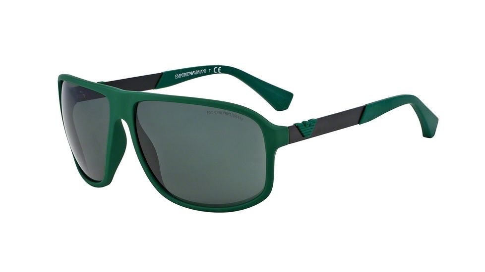 Armani EA4029 Bifocal Prescription Sunglasses EA4029-520971-64 - Lens Diameter 64 mm, Frame Color Green Rubber