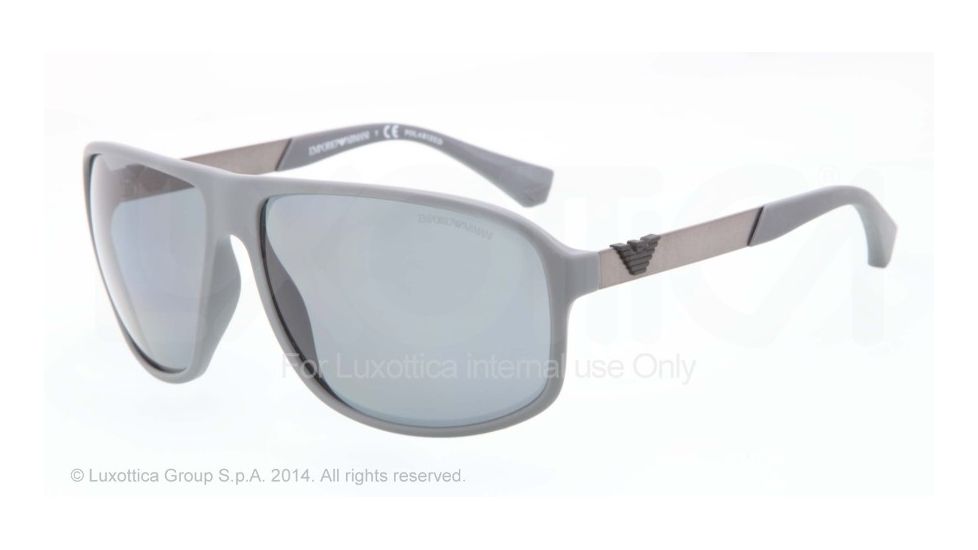 Armani EA4029 Bifocal Prescription Sunglasses EA4029-521181-64 - Lens Diameter 64 mm, Frame Color Grey Rubber