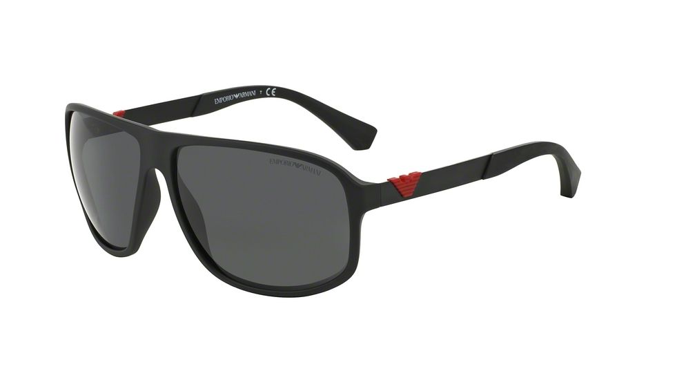 Armani EA4029 Bifocal Prescription Sunglasses EA4029-532687-64 - Lens Diameter 64 mm, Frame Color Black Rubber