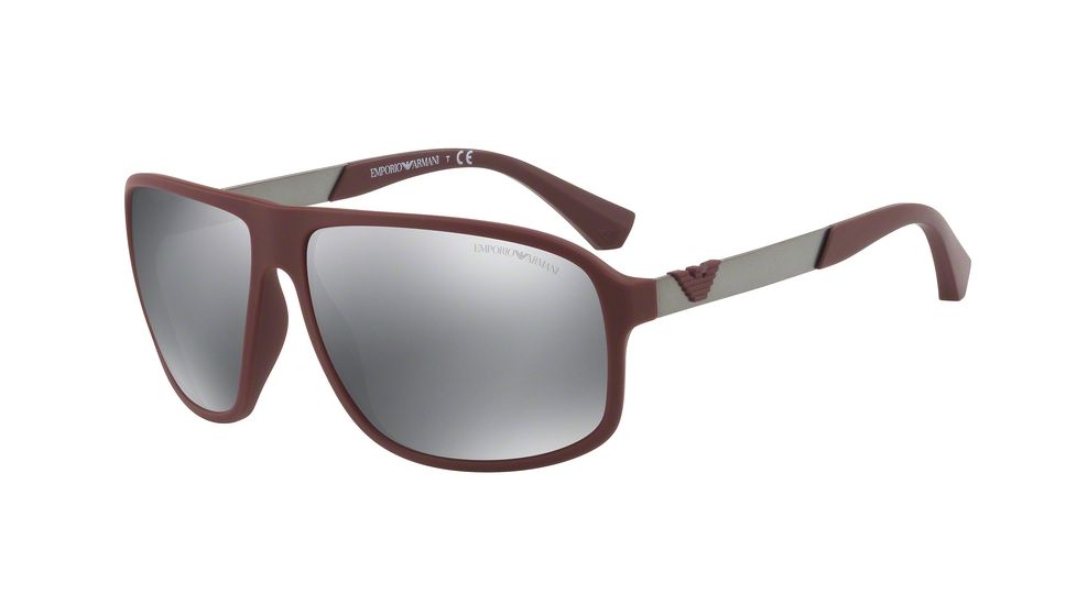 Armani EA4029 Bifocal Prescription Sunglasses EA4029-56066G-64 - Lens Diameter 64 mm, Frame Color Bordeaux Rubber