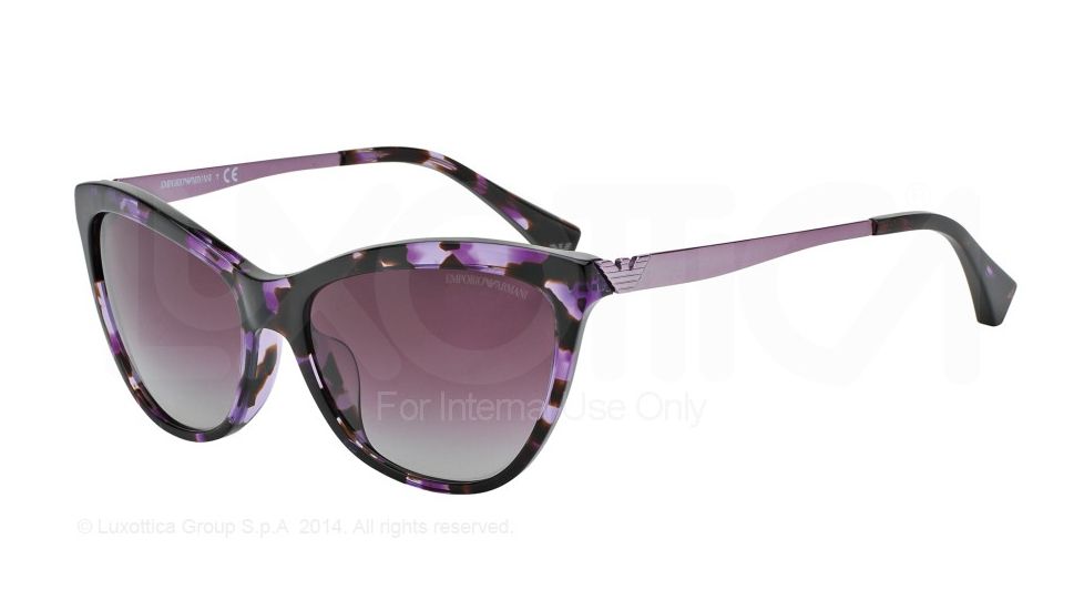 Armani EA4030F Single Vision Prescription Sunglasses EA4030F-52264Q-57 - Lens Diameter 57 mm, Frame Color Violet Havana