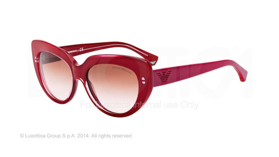 Armani EA4032 Progressive Prescription Sunglasses EA4032-522413-55 - Lens Diameter 55 mm, Frame Color Transp Fuxia On Fuxia