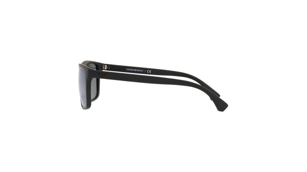Armani EA4033 Single Vision Prescription Sunglasses, 56mm, Black Rubber, EA4033-56496Q-56-SV
