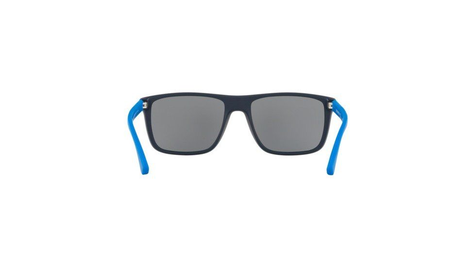 Armani EA4033 Single Vision Prescription Sunglasses, 56mm, Blue Rubber, EA4033-565055-56-SV