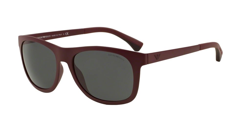 Armani EA4034 Progressive Prescription Sunglasses EA4034-526187-57 - Lens Diameter 57 mm, Frame Color Matte Bordeaux