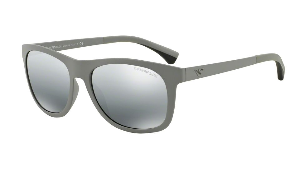 Armani EA4034 Progressive Prescription Sunglasses EA4034-526288-57 - Lens Diameter 57 mm, Frame Color Matte Light Grey