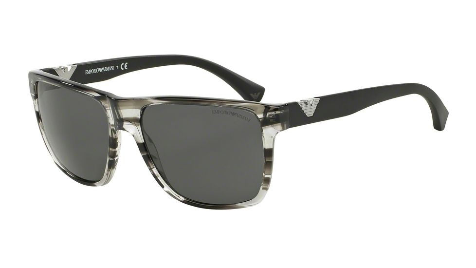 Armani EA4035 Bifocal Prescription Sunglasses EA4035-527987-58 - Lens Diameter 58 mm, Frame Color Striped Grey