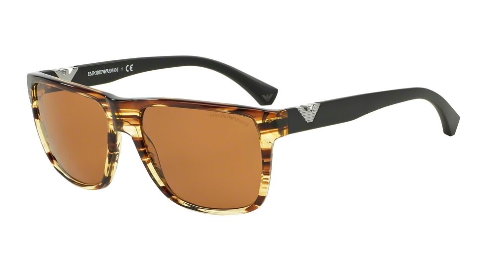 Armani EA4035 Bifocal Prescription Sunglasses EA4035-528073-58 - Lens Diameter 58 mm, Frame Color Striped Yellow