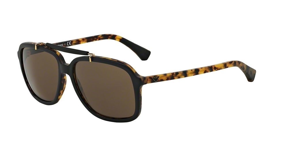 Armani EA4036 Single Vision Prescription Sunglasses EA4036-526973-58 - Lens Diameter 58 mm, Frame Color Top Black On Havana