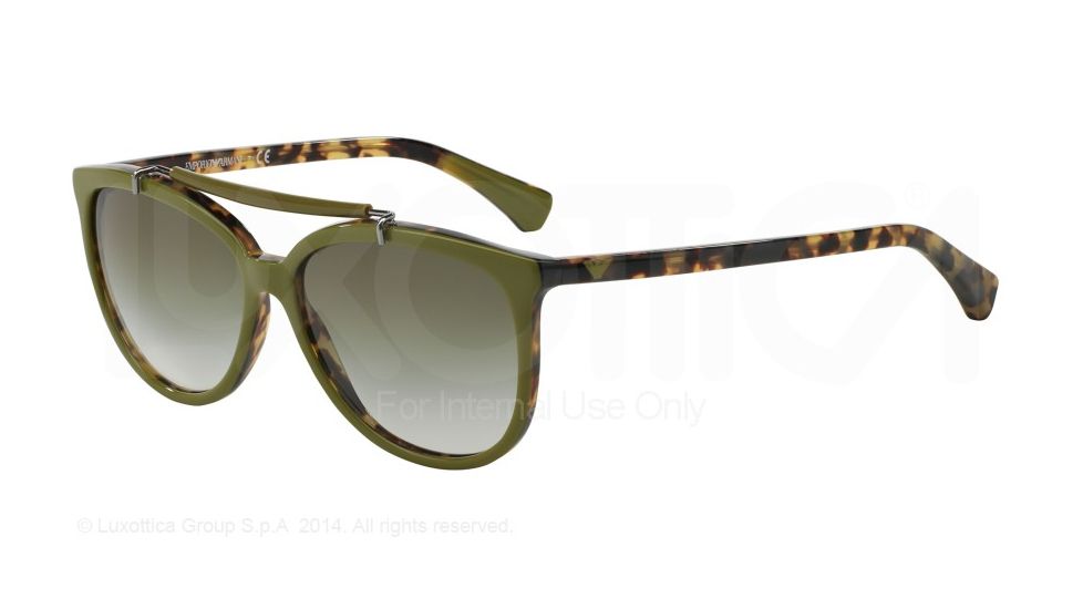 Armani EA4039 Progressive Prescription Sunglasses EA4039-52678E-56 - Lens Diameter 56 mm, Frame Color Top Olive On Havana