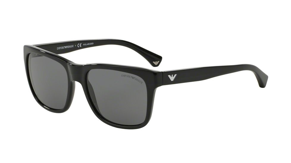 Armani EA4041 Progressive Prescription Sunglasses EA4041-501781-56 - Lens Diameter 56 mm, Frame Color Black