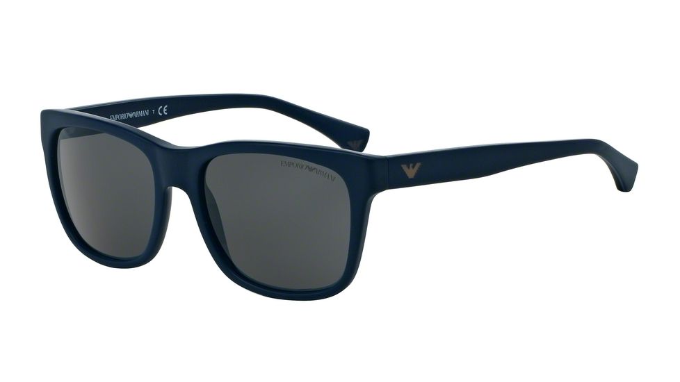 Armani EA4041 Progressive Prescription Sunglasses EA4041-536887-56 - Lens Diameter 56 mm, Frame Color Matte Blue