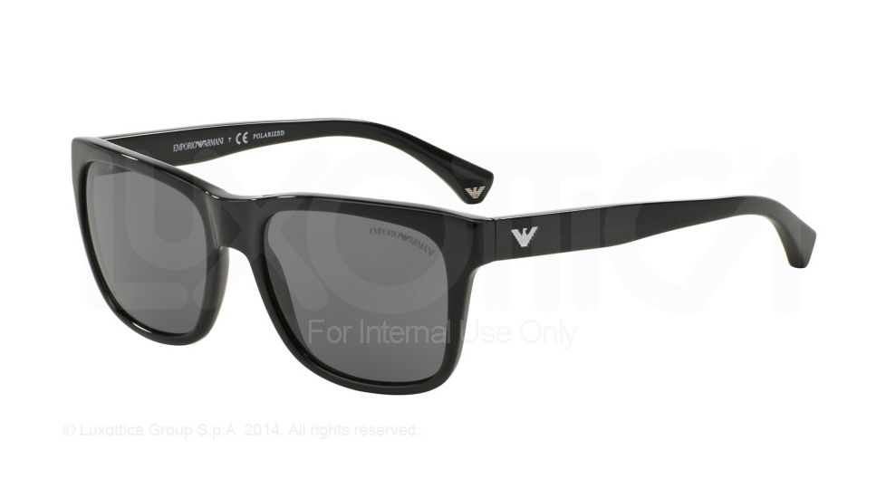 Armani EA4041F Single Vision Prescription Sunglasses EA4041F-501781-56 - Lens Diameter 56 mm, Frame Color Black