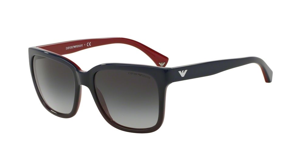 Armani EA4042 Bifocal Prescription Sunglasses EA4042-53478G-55 - Lens Diameter 55 mm, Frame Color Blue Gradient Red On Red