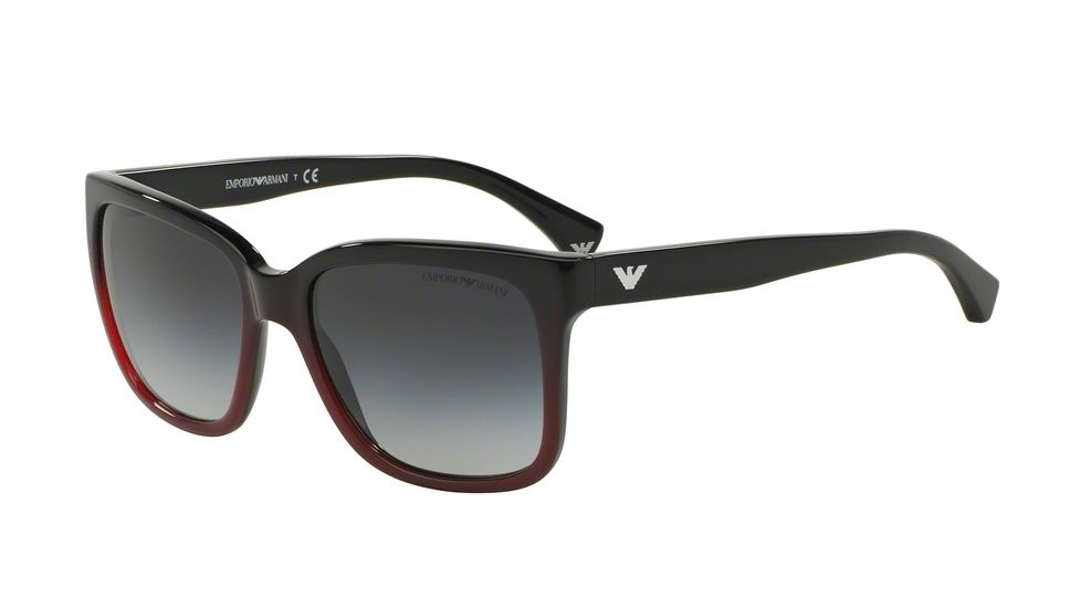 Armani EA4042 Bifocal Prescription Sunglasses EA4042-53488G-55 - Lens Diameter 55 mm, Frame Color Black Gradient Coral On Black