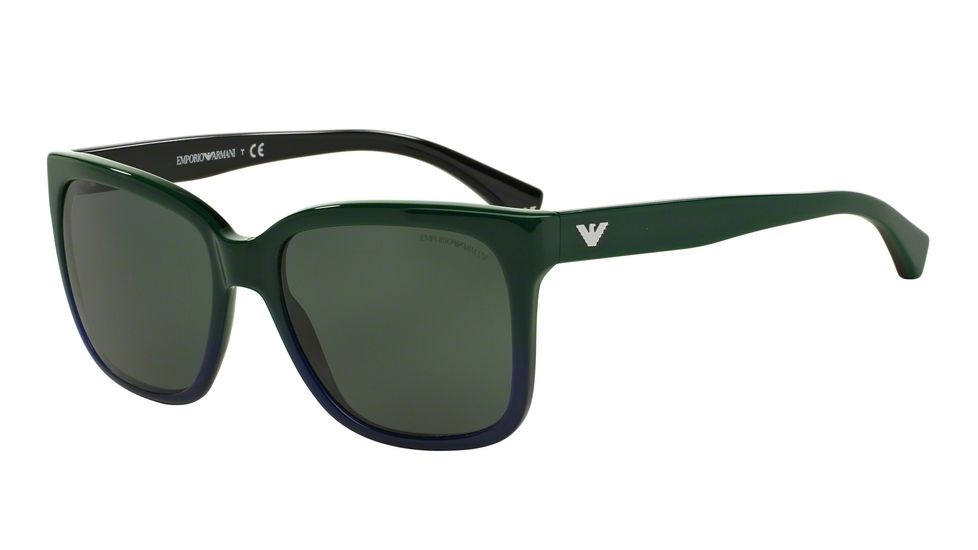 Armani EA4042 Bifocal Prescription Sunglasses EA4042-534971-55 - Lens Diameter 55 mm, Frame Color Green Gradient Blue On Black