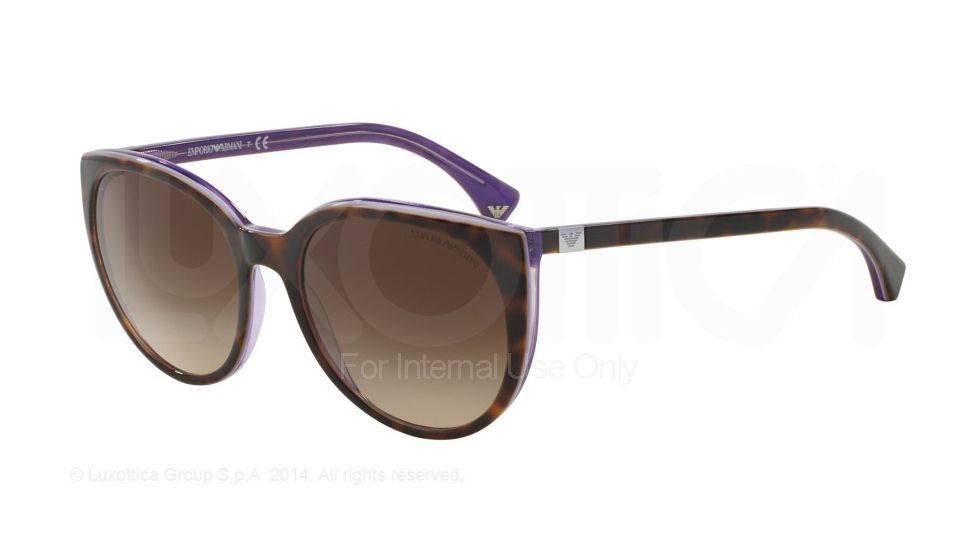 Armani EA4043 Progressive Prescription Sunglasses EA4043-535313-55 - Lens Diameter 55 mm, Frame Color Havana/Lilac Line/Violet