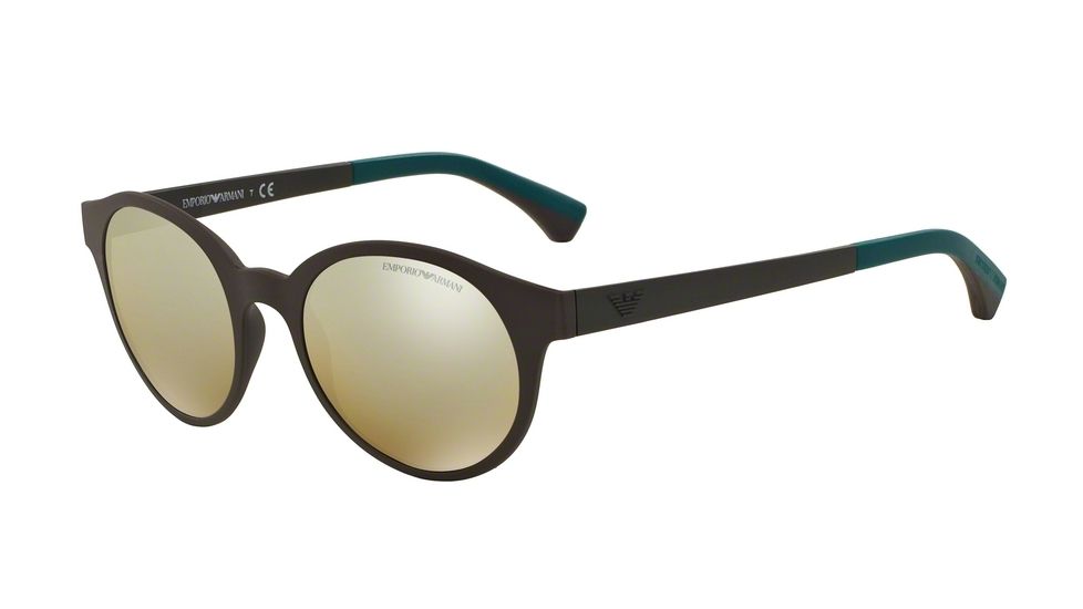 Armani EA4045 Bifocal Prescription Sunglasses EA4045-53425A-51 - Lens Diameter 51 mm, Frame Color Matte Brown