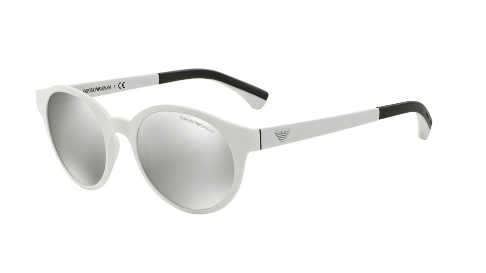 Armani EA4045 Bifocal Prescription Sunglasses EA4045-53446G-51 - Lens Diameter 51 mm, Frame Color Matte White