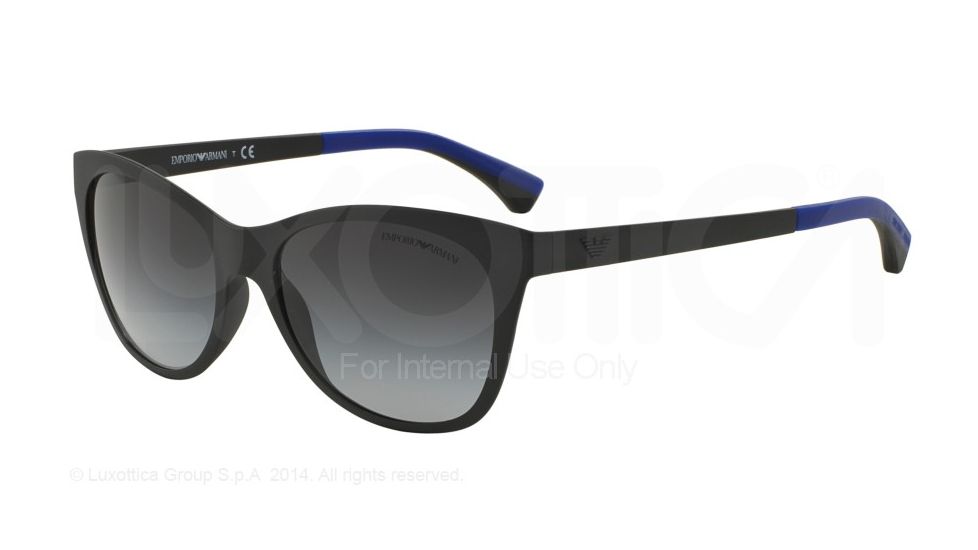 Armani EA4046 Single Vision Prescription Sunglasses EA4046-53238G-56 - Lens Diameter 56 mm, Frame Color Matte Black