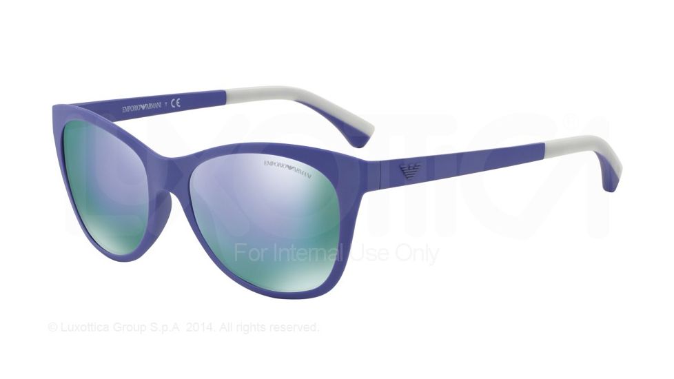 Armani EA4046 Single Vision Prescription Sunglasses EA4046-53434V-56 - Lens Diameter 56 mm, Frame Color Matte Violet