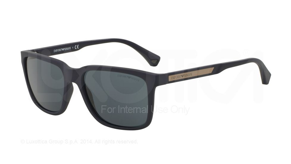 Armani EA4047 Progressive Prescription Sunglasses EA4047-506587-56 - Lens Diameter 56 mm, Frame Color Blue Rubber