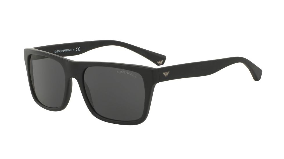 Armani EA4048 Progressive Prescription Sunglasses EA4048-504287-56 - Lens Diameter 56 mm, Frame Color Matte Black