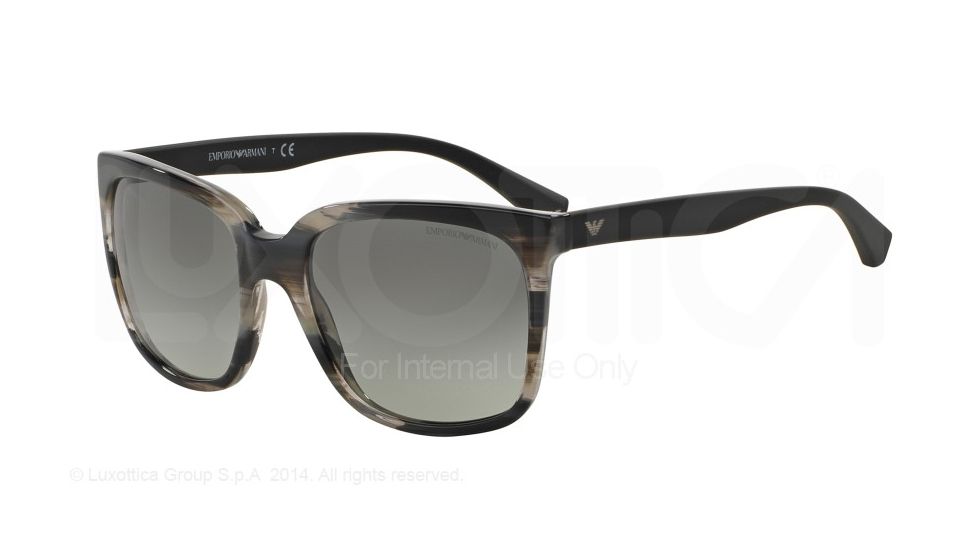 Armani EA4049 Bifocal Prescription Sunglasses EA4049-538511-56 - Lens Diameter 56 mm, Frame Color Striped Grey