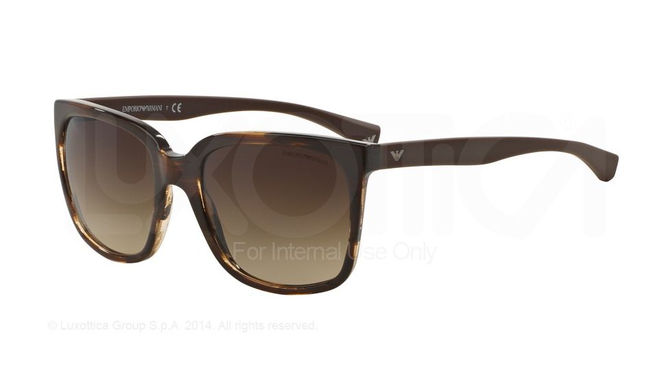 Armani EA4049 Bifocal Prescription Sunglasses EA4049-538613-56 - Lens Diameter 56 mm, Frame Color Striped Brown