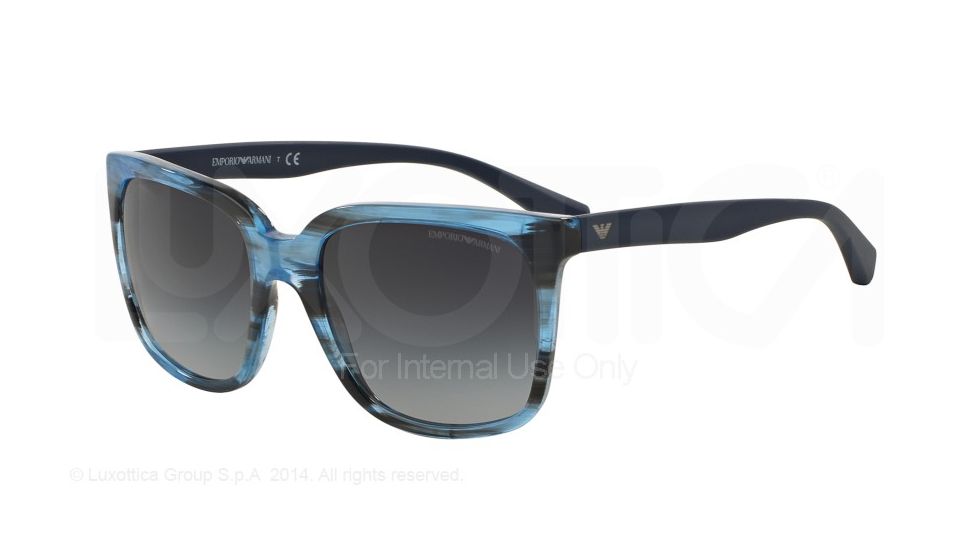Armani EA4049 Bifocal Prescription Sunglasses EA4049-53878G-56 - Lens Diameter 56 mm, Frame Color Striped Blue